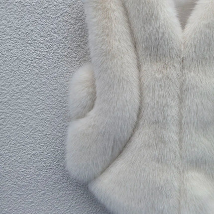 ZADORIN Fashion Irregular Spliced Fluffy Warm Faux Fur Vest Woman Fur Coats Autumn Winter Vestes Femmes New in Coats & Jackets