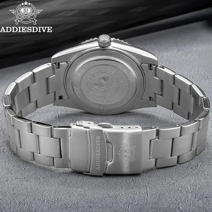ADDIESDIVE 39mm Men's Analog Quartz Watch Ceramic Bezel K1 Domed Glass 200m Water Resistance C3 Super Luminous  Men's Dive Watch