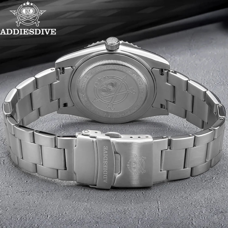 ADDIESDIVE 39mm Men's Analog Quartz Watch Ceramic Bezel K1 Domed Glass 200m Water Resistance C3 Super Luminous  Men's Dive Watch
