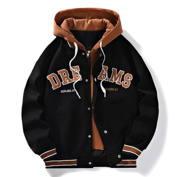 High Quality Baseball Uniform Jacket New Men's Autumn New Trendy Brand All-match Student Hooded Jacket Plus Size Coats Male 8XL
