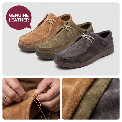 Scarpe Casual da Uomo in Vera Pelle, Mocassini Eleganti Cuciti a Mano, Sneakers Casual con Lacci