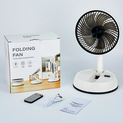 Ventilatore pieghevole portatile 6000mAh Dispositivo di raffreddamento dell'aria con telecomando USB Ventilatore da pavimento wireless ricaricabile silenzioso per la casa all'aperto