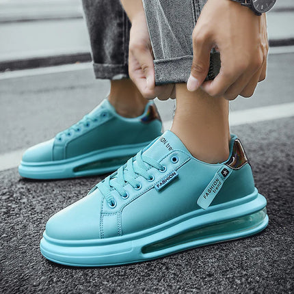 Men's Platform Sneakers Solid Design Sports Running Tennis Sneakers Lace Up Walking Trainers Shoes Casual Outdoor Shoes 39-44