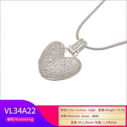 ZHUKOU Colore argento Bubble lettere iniziali collane 26 lettere pendenti collane per le donne Ottone CZ Gioielli all'ingrosso VL34