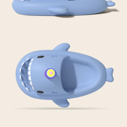 Cute Shark Slippers for Women & Men Summer Platform Night Glow-in-the-Dark Indoor Beach Slides Home Street Wear DIY Accessory