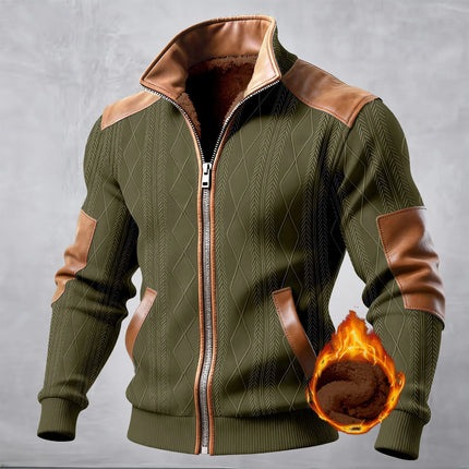 2026 New Winter and Autumn Men's Double-Layered Insulated Thick Hooded Coat, Comfortable Cardigan with Zipper Closure Jacket