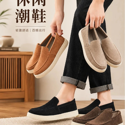 Scarpe casual da uomo estive, comode, con plateau, mocassini di design, traspiranti, slip-on, scarpe da ufficio piatte da uomo