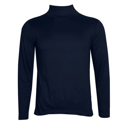Men's High Neck T-shirts Fashion Solid Slim Long Sleeve T-shirt Male Long Sleeve Basic Bottoming Shirt Fashion Slim-Fit Tops PlatiNum