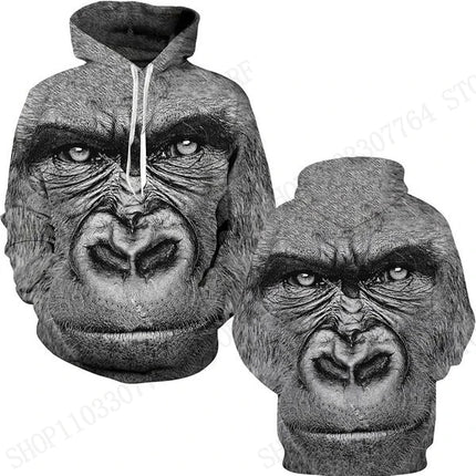 Funny Monkey/Orangutan Face 3d Print Hoodie Men Women Fashion Plus Size Tracksuit Casual Animal Hoodie Sweatshirt Winter Clothes