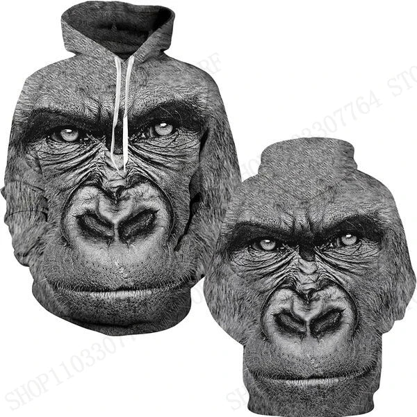 Funny Monkey/Orangutan Face 3d Print Hoodie Men Women Fashion Plus Size Tracksuit Casual Animal Hoodie Sweatshirt Winter Clothes