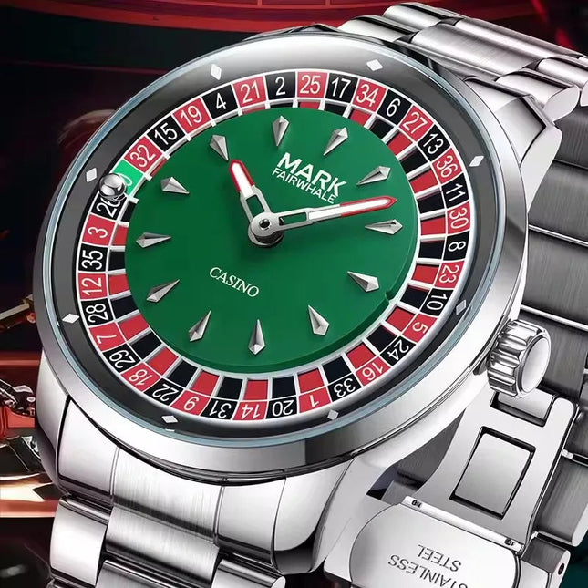 Mark Fairwhale 5031 Nuovo orologio al quarzo da uomo di marca superiore quadrante digitale rotante intrattenimento freddo orologio da notte impermeabile reloj platinumshop