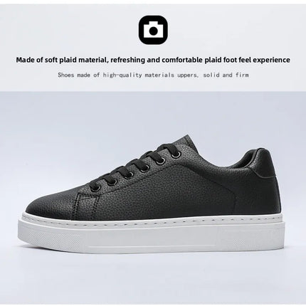 Fashion Men's Sneakers High Quality Leather Casual Shoes Luxury Business Office Shoes Trendy Skateboard Shoes Zapatillas Hombre