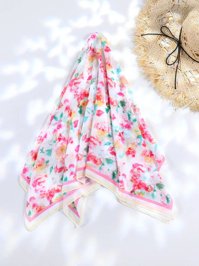 Stampa Cover up Sexy Beachwear Summer Sarong 2024 nuova sciarpa per le donne brasiliano Wrap Beachwear femminile platinumshop