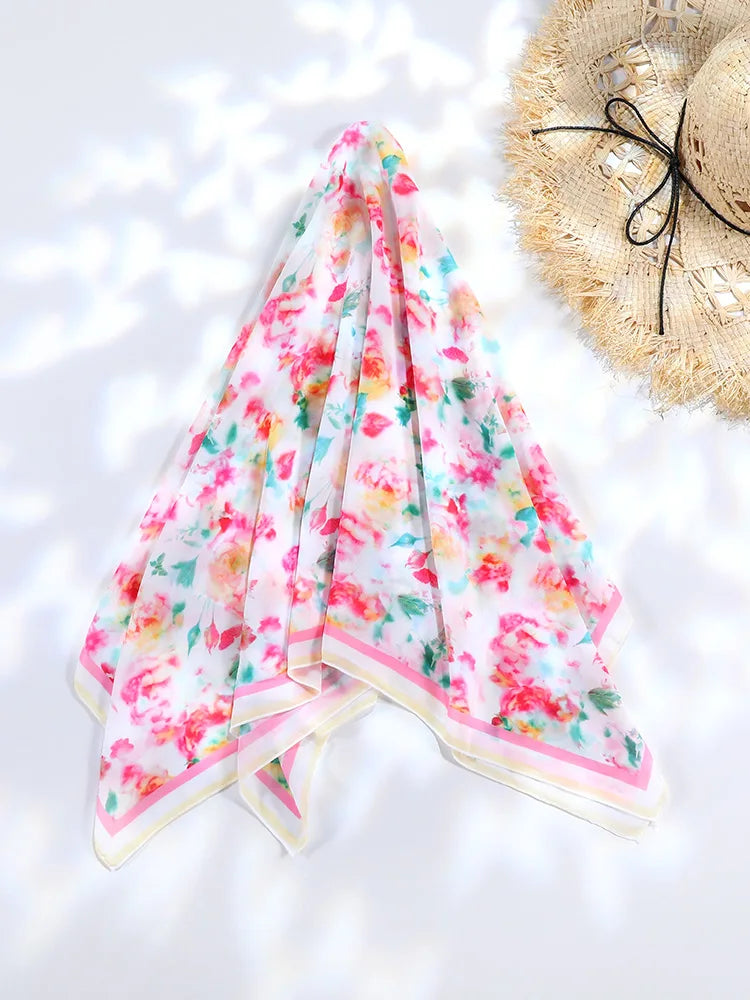 Stampa Cover up Sexy Beachwear Summer Sarong 2024 nuova sciarpa per le donne brasiliano Wrap Beachwear femminile platinumshop