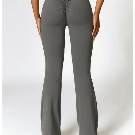 High Waist Flare Leggings Yoga Pants Women Wide Leg Pants Women Gym Workout Fitness Sports Flared Pants Latin Dance Trousers PlatiNum
