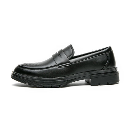 Scarpe Casual con suola spessa di lusso primaverile mocassini Penny neri da uomo scarpe eleganti da ufficio marrone per Mentênis masculino
