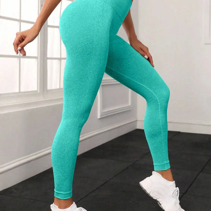 Seamless letter peach yoga pants, hip lifting yoga clothes, tight fitting high waisted sports and fitness pants for women PlatiNum