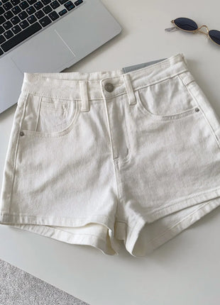 SINGREINY Pantaloncini in denim sfumato da donna, di alta qualità, estetici, casual, comodi, stile americano retrò, basici, da spiaggia
