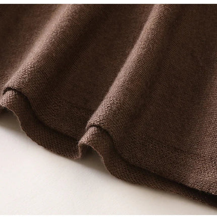 Women's Clothes High-quality Cashmere Skirts Fashionable Mulberry Silk Knitted A-line Skirts Women's High-waisted Umbrella Skirt PlatiNum
