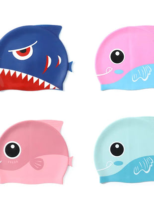 Cuffia da nuoto per bambini con dinosauro simpatico cartone animato Cuffia da nuoto per ragazzi e ragazze Cuffia da nuoto per bambini impermeabile ad alta elasticità in silicone morbido