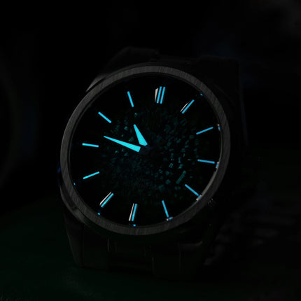 Watchdives WD0003C Ice Crack Dial 38mm Men Watch VH31 Sweep Seconds Quartz Movement Sapphire Luminous 10Bar Waterproof Watches