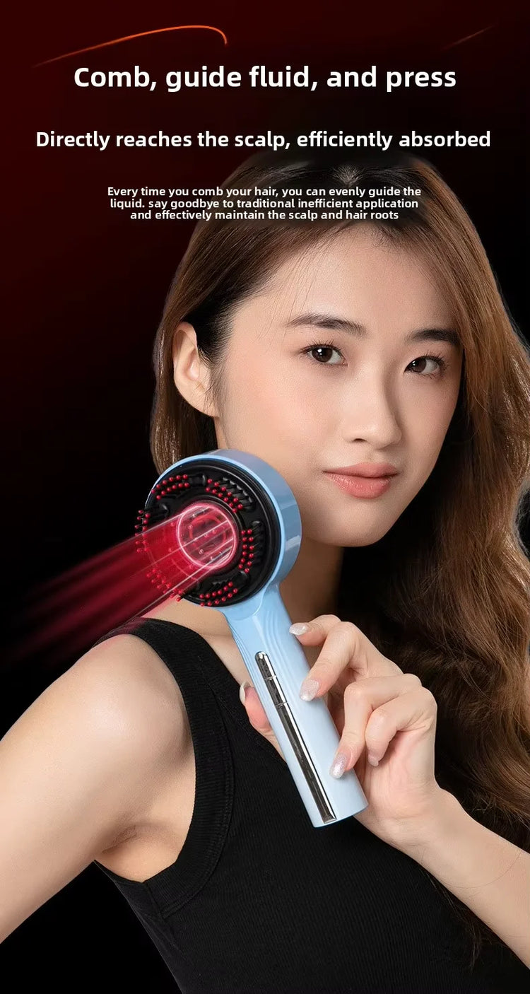 New Scalp Massage Comb Infrared Light Head Massager for Hair Growth Electric Scalp Oil Applicator Anti-Hair Loss Hair Care
