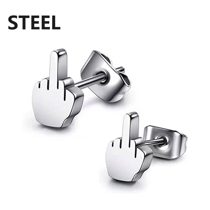 Orecchini a dito medio Cerchi per orecchie in acciaio inossidabile per uomo e donna platinumshop