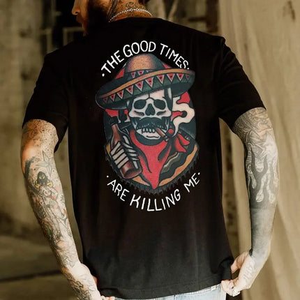 Men's Summer 3D Print Material Graphic Short Sleeve T-shirt Fashion Breathable Trendy Casual Streetwear Loose Tops