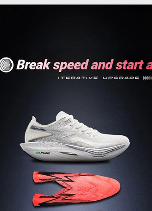361 Degrees FLAME 3.0 Men Women Running Shoes Carbon Plate Racing Rebound Stable Breathable Wear-resistant Sneakers 672412207 PlatiNum