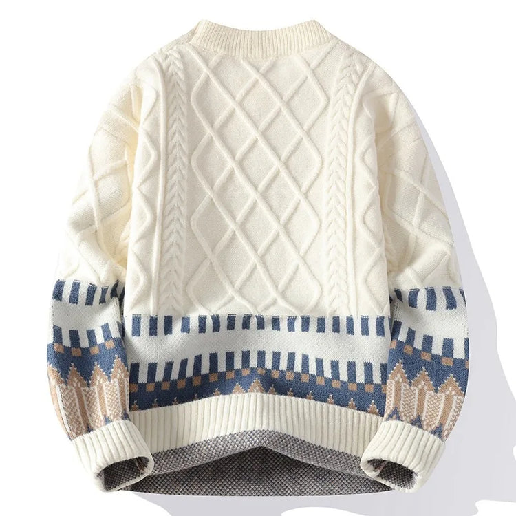 New Winter Men Outwear Loose O-neck Knitted Pullovers Man WarmTurtlenecks Man Casual Sweaters Quality Male Pullovers Size 4XL