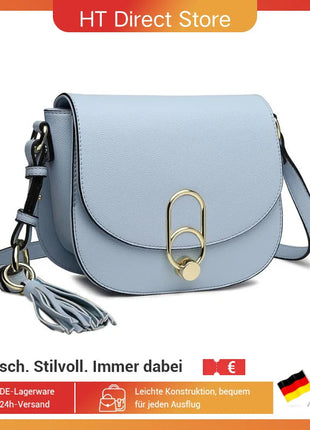 Miss Lulu WOMEN'S shoulder bag shoulder bag with zipper and tassel, modern, ideal for holiday and shopping, Crossbody Bag PlatiNum