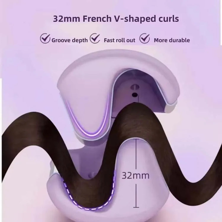Fast Heating 32mm French Egg Roll Fully Wool Curling Iron Home-Use Wave Curling Iron Stick Portable Iron Hair Curling Tool