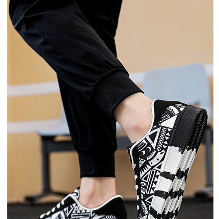 Nuove Scarpe Estive alla Moda per Uomo, Sneakers Sportive Antiscivolo da Passeggio, Scarpe Casual in Tela con Motivi, Zapatos Maschili