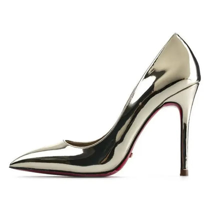 Scarpe Rosse Sexy Taglia Grande 34-44, Tacchi Alti per Feste e Matrimoni, Suola in Gomma, Punta a Spillo, Décolleté Primaverili da Donna