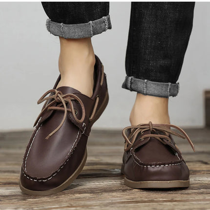 Moda uomo scarpe da barca scarpe da ponte Casual in pelle 2023 mocassini primavera autunno Designer di marca di lusso antiscivolo vendita calda