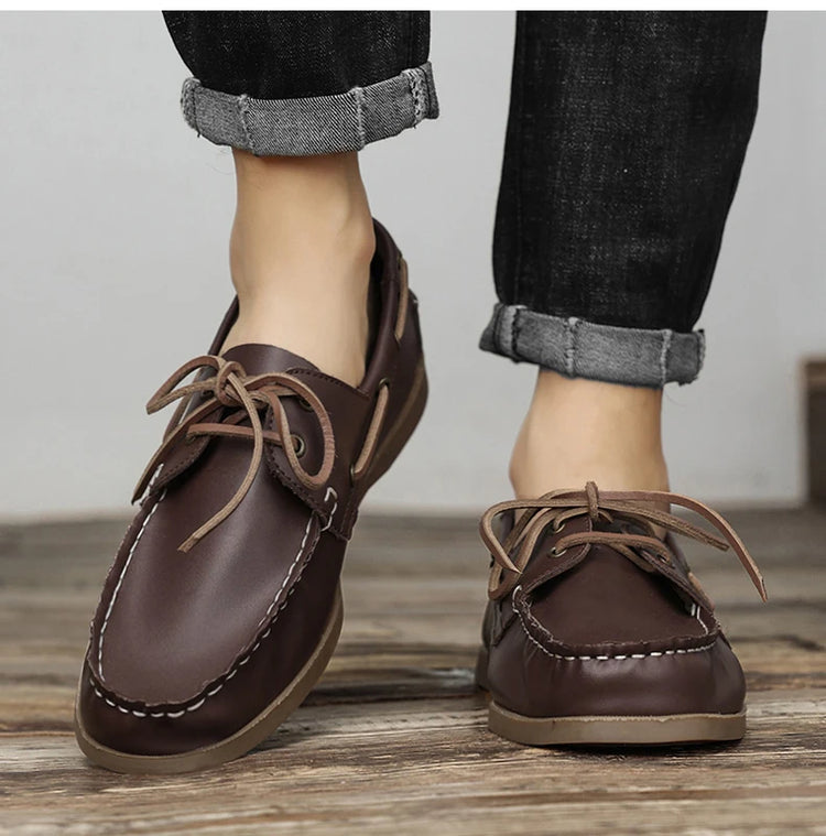Moda uomo scarpe da barca scarpe da ponte Casual in pelle 2023 mocassini primavera autunno Designer di marca di lusso antiscivolo vendita calda