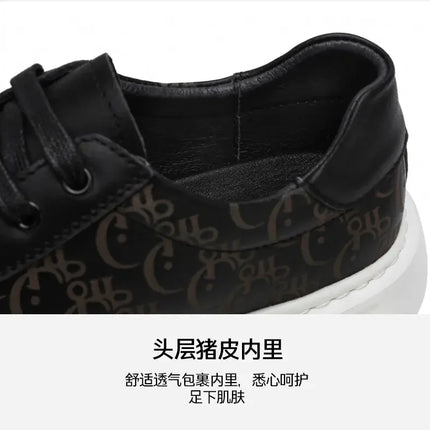 2026 Sneakers Casual Mens Designer Easy Matching Luxury Board Shoes Fashion Split Leather Flat Platform Gym Shoes