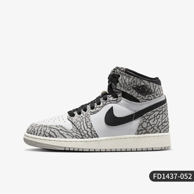 Scarpe da basket per bambini grandi Nike Air Jordan 1 GS originali per ragazze FD1437-052 platinumshop