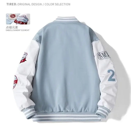Spring and Autumn New Baseball Jacket Men's Jacket Street Hip Hop Windproof Jacket Autumn and Winter Warm Baseball Shirt Jakcet