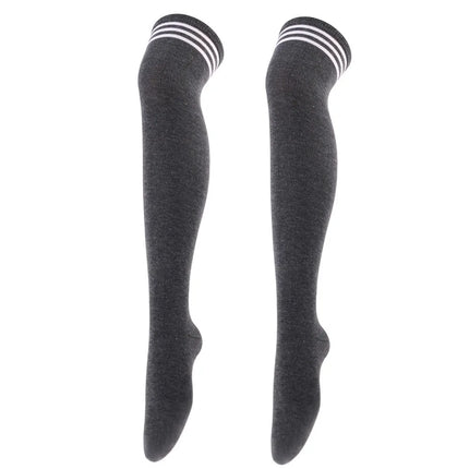 Calze Jk da donna Calzini cosplay per feste di Halloween Calzini sopra il ginocchio Calzini caldi Calza per stivali da donna Calzini lunghi a tripla banda