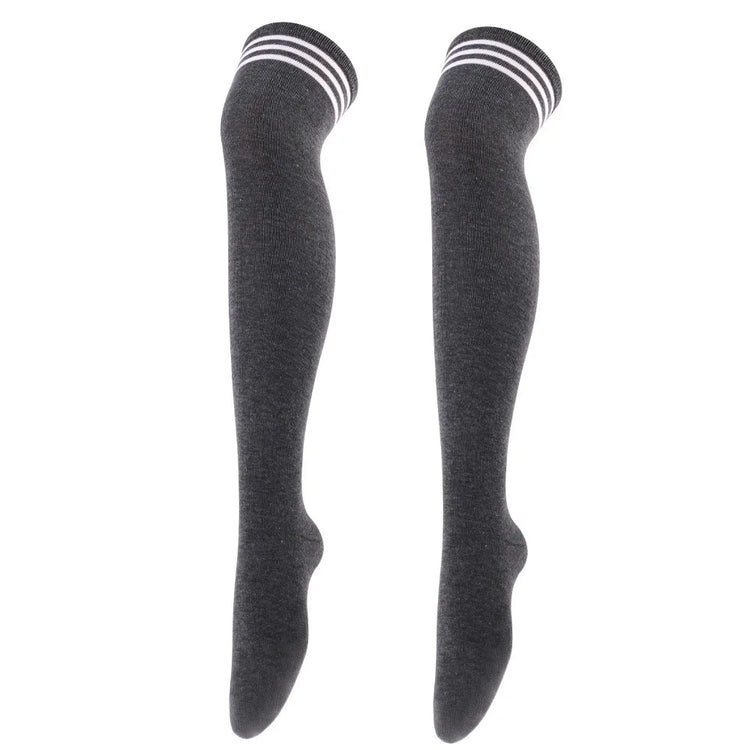 Calze Jk da donna Calzini cosplay per feste di Halloween Calzini sopra il ginocchio Calzini caldi Calza per stivali da donna Calzini lunghi a tripla banda