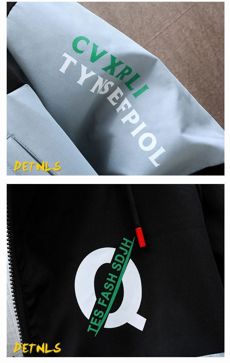 2023 Spring and Autumn New Fashion Hooded Tooling Jacket Men's Casual Loose Comfortable Waterproof High-Quality Large Size Coat