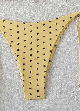 Bikini di Tendenza 2026, Costume da Bagno Sexy con Perle, Micro Bikini a Pois, Abbigliamento da Spiaggia per Donna platinumshop