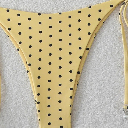 Bikini di Tendenza 2026, Costume da Bagno Sexy con Perle, Micro Bikini a Pois, Abbigliamento da Spiaggia per Donna platinumshop