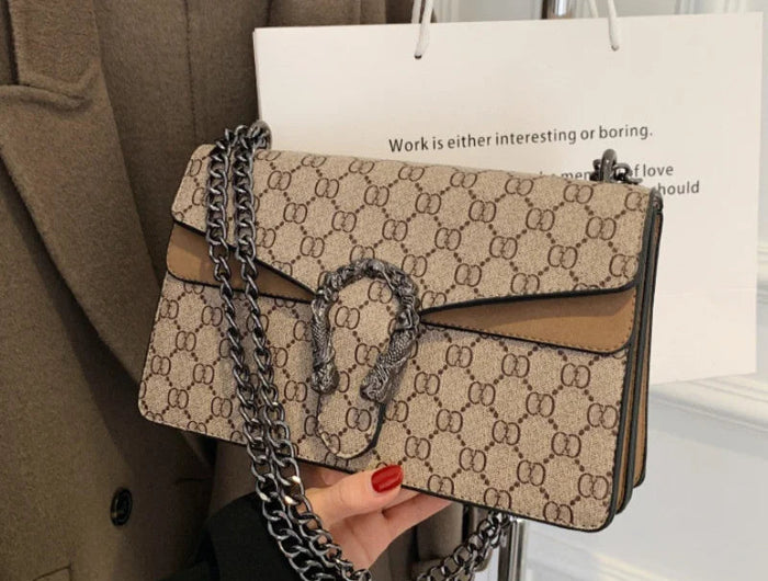 Fashion Popular Women's Bag Trend Brand Retro Chain Shoulder Bag High Quality Ladies Crossbody Bag Designer Luxury Handbag PlatiNum