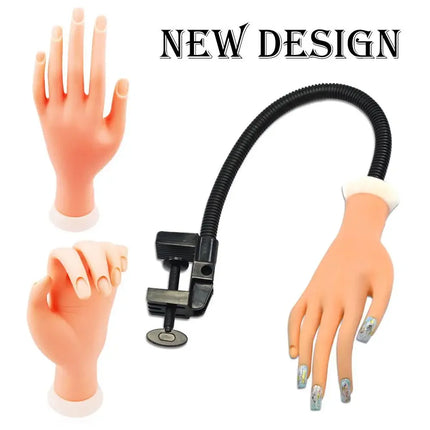 Nail Art Training Fake Hand Display False Tips UV Gel Polish Painting Tools Manicure  Practice Model 2028