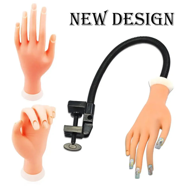 Nail Art Training Fake Hand Display False Tips UV Gel Polish Painting Tools Manicure  Practice Model 2028