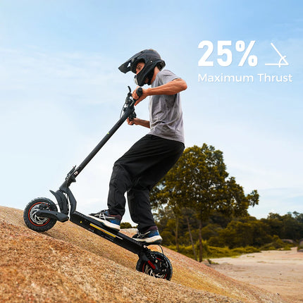 Monopattino elettrico iScooter iX7Pro a doppia trazione per fuoristrada, velocità massima 60 km/h, pneumatici da 10 pollici, 2000W, 17.5Ah, 48V, pieghevole, con app.