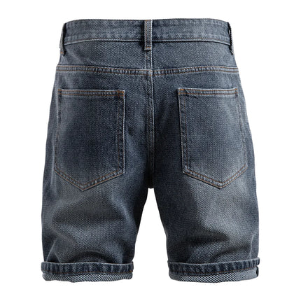 AIOPESON Pantaloncini di jeans casual retrò estivi da uomo 2025 Pantaloncini di jeans comodi ed eleganti in misto cotone vintage slim fit