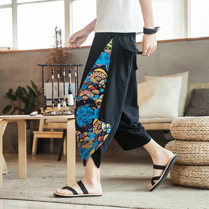 Pantaloncini Estivi da Spiaggia per Uomo, Nuova Stampa Hawaiana, Comodi Pantaloni a Tre Quarti in Cotone Traspirante, Moda Casual Maschile